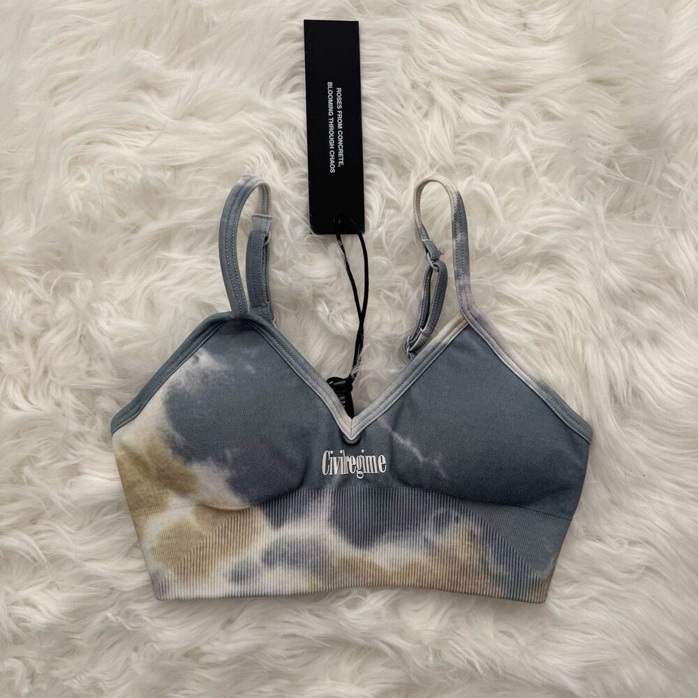 Civil Regime Naboo Marble Wash Kelly Seamless Sports Bra Size XS